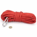 Funie magnet fishing / sfoară din poliester (terylene), tip cordelină, 8 mm / 20 m cu moneda de un euro