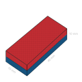 Неодимов магнит блок 40 x 10 x 10 мм схема