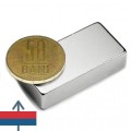 Неодимов магнит блок 40 x 20 x 10 мм с монета от 50 бани