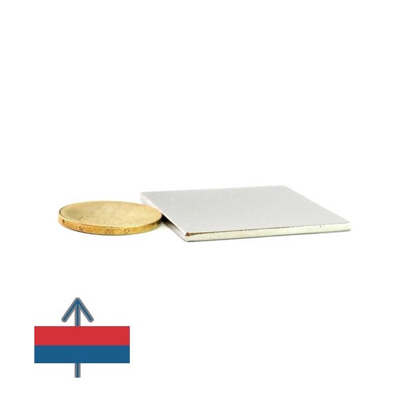 Неодимов магнит блок 40 x 40 x 0.2 мм 3