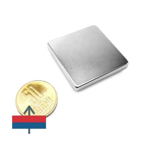 Magnet neodim bloc 40 x 40 x 05 mm 3