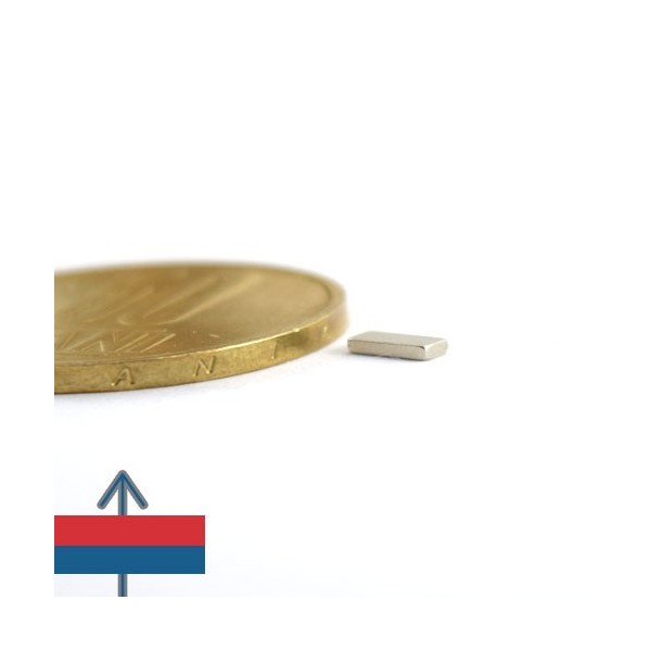 Magnet neodim bloc 5 x 2 x 1 mm 1