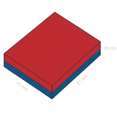 Magnet neodim bloc 50 x 50 x 25 mm dimensiuni