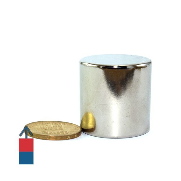 Magnet neodim cilindru 30 x 30 mm 2