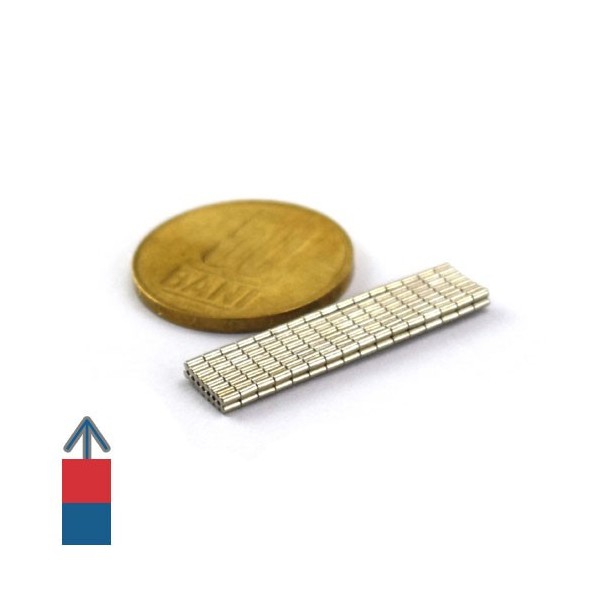 Неодимов магнит цилиндър 1 x 2 мм 4