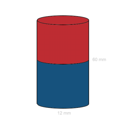Magnet neodim disc 12 x 60 mm C