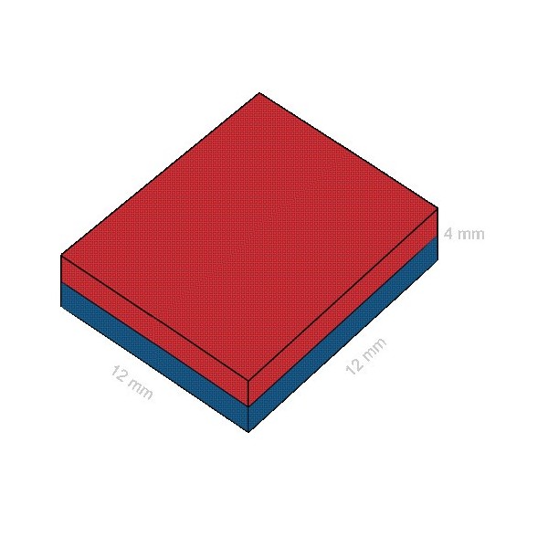 Magnet ferita bloc 12 x 12 x 4 mm C