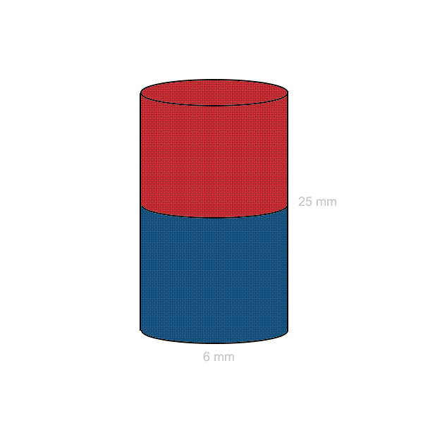 Magnet neodim cilindru 06 x 25 mm C