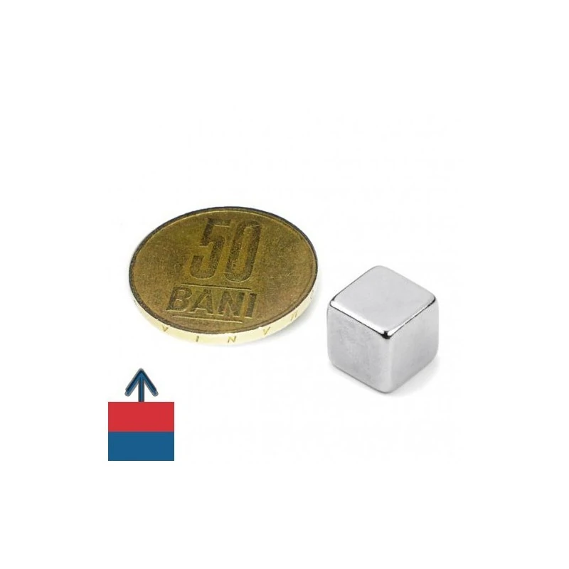 Magnet neodim cub 10 mm 1