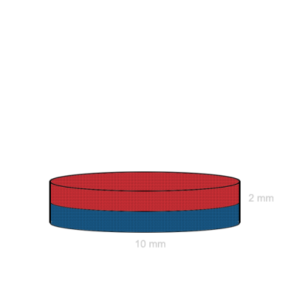 Magnet neodim disc 10 x 02 mm C