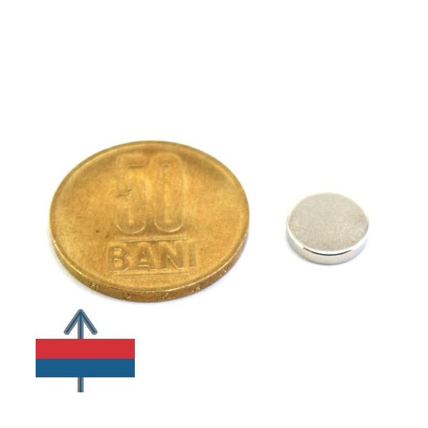 Неодимов магнит диск 10 x 0.2 мм 3