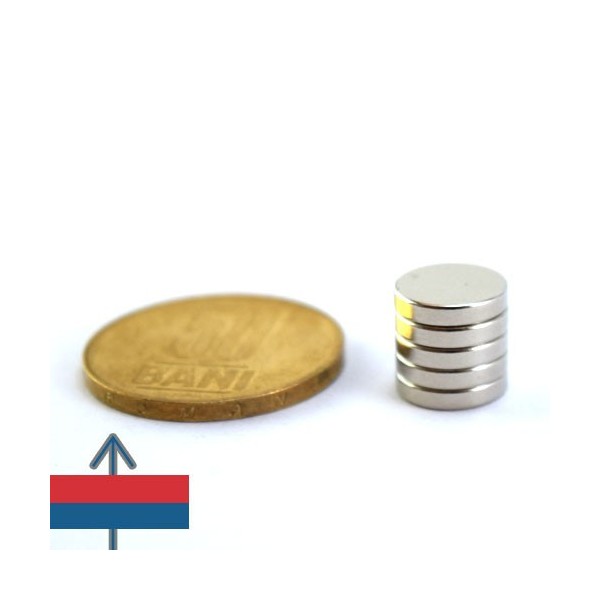 Неодимов магнит диск 10 x 0.2 мм 4