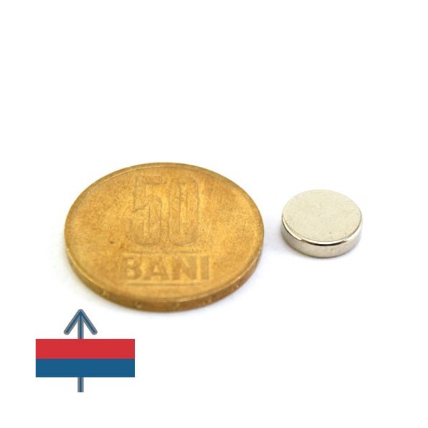 Неодимов магнит диск 10 x 3 мм